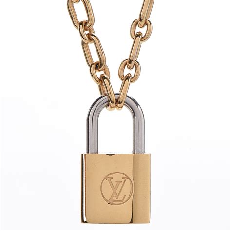 blue louis vuitton gold lock|Louis Vuitton lv necklace gold.